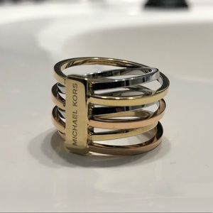 Michael kors tri color ring